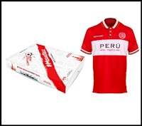 POLO PERU MUNDIAL 2018 ROJO FRANJA BLANCA HORIZONTAL